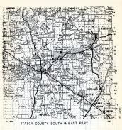 Itasca County - South and East, Deer River, Harris, Grand Rapids, Iron Range, Keewatin, Lawrence, Wabanna, Blackberry, Minnesota State Atlas 1954